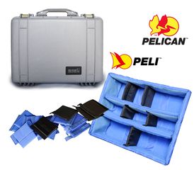 Pelican 1550, Peli 1550 αδιάβροχη βαλίτσα με διαχωριστικά, Ασημί