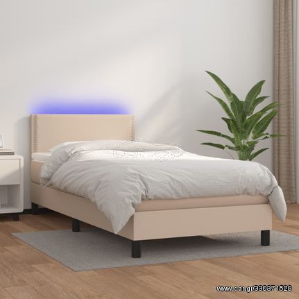 ΚΡΕΒΑΤΙ BOXSPRING ΣΤΡΩΜΑ&LED; ΚΑΠΟΥΤΣΙΝΟ 80X200 ΕΚ. ΣΥΝΘ. ΔΕΡΜΑ 3134134