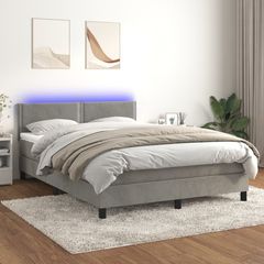 ΚΡΕΒΑΤΙ BOXSPRING ΜΕ ΣΤΡΩΜΑ & LED ΑΝ.ΓΚΡΙ 140X200 ΕΚ. ΒΕΛΟΥΔΙΝΟ 3134345