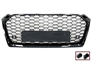 Badgeless Front Grille suitable for Audi A5 F5 (2017-2019) RS Design Piano Black