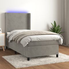 ΚΡΕΒΑΤΙ BOXSPRING ΜΕ ΣΤΡΩΜΑ & LED ΑΝ.ΓΚΡΙ 100X200 ΕΚ. ΒΕΛΟΥΔΙΝΟ 3139427