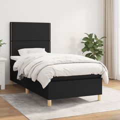 ΚΡΕΒΑΤΙ BOXSPRING ΜΕ ΣΤΡΩΜΑ ΜΑΥΡΟ 80 X 200 ΕΚ. ΥΦΑΣΜΑΤΙΝΟ 3142211