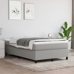 ΚΡΕΒΑΤΙ BOXSPRING ΜΕ ΣΤΡΩΜΑ ΑΝΟΙΧΤΟ ΓΚΡΙ 120X200 ΕΚ. ΥΦΑΣΜΑΤΙΝΟ 3144407