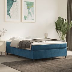 ΚΡΕΒΑΤΙ BOXSPRING ΜΕ ΣΤΡΩΜΑ ΣΚΟΥΡΟ ΜΠΛΕ 140X200 ΕΚ. ΒΕΛΟΥΔΙΝΟ 3144685