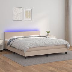 ΚΡΕΒΑΤΙ BOXSPRING ΣΤΡΩΜΑ&LED; ΚΑΠΟΥΤΣΙΝΟ 180X200 ΕΚ. ΣΥΝΘ. ΔΕΡΜΑ 3134122