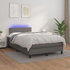 ΚΡΕΒΑΤΙ BOXSPRING ΜΕ ΣΤΡΩΜΑ & LED ΓΚΡΙ 120X200 ΕΚ. ΣΥΝΘ. ΔΕΡΜΑ 3134157