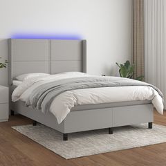 ΚΡΕΒΑΤΙ BOXSPRING ΜΕ ΣΤΡΩΜΑ & LED ΑΝ.ΓΚΡΙ 140X200ΕΚ. ΥΦΑΣΜΑΤΙΝΟ 3138237