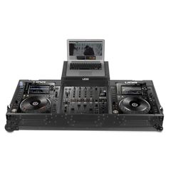 UDG GEAR U91026BL2 UDG Ultimate Flight Case Pioneer CDJ-2000/ 900NXS2 Black MK2 Plus (Laptop Shelf + Wheels)