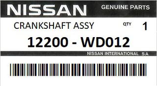 Στρόφαλος μηχανής NISSAN ALMERA N16 - PRIMERA P11 - TRAIL T30 ENGINE YD22DDT ΠΕΤΡΕΛΑΙΟ 2000 - 2013 #12200WD012 12200WD01A
