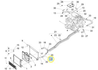 Κολάρο Νερού Στό Ψυγείο Κάτω Piaggio Quargo Diesel 750CC 2004-2006 ZAPP10000 613819