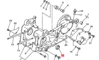 Τσιμούχα Στροφάλου Αριστερή Yamaha YP.250 (5SJ) 2002-2003 931023028400