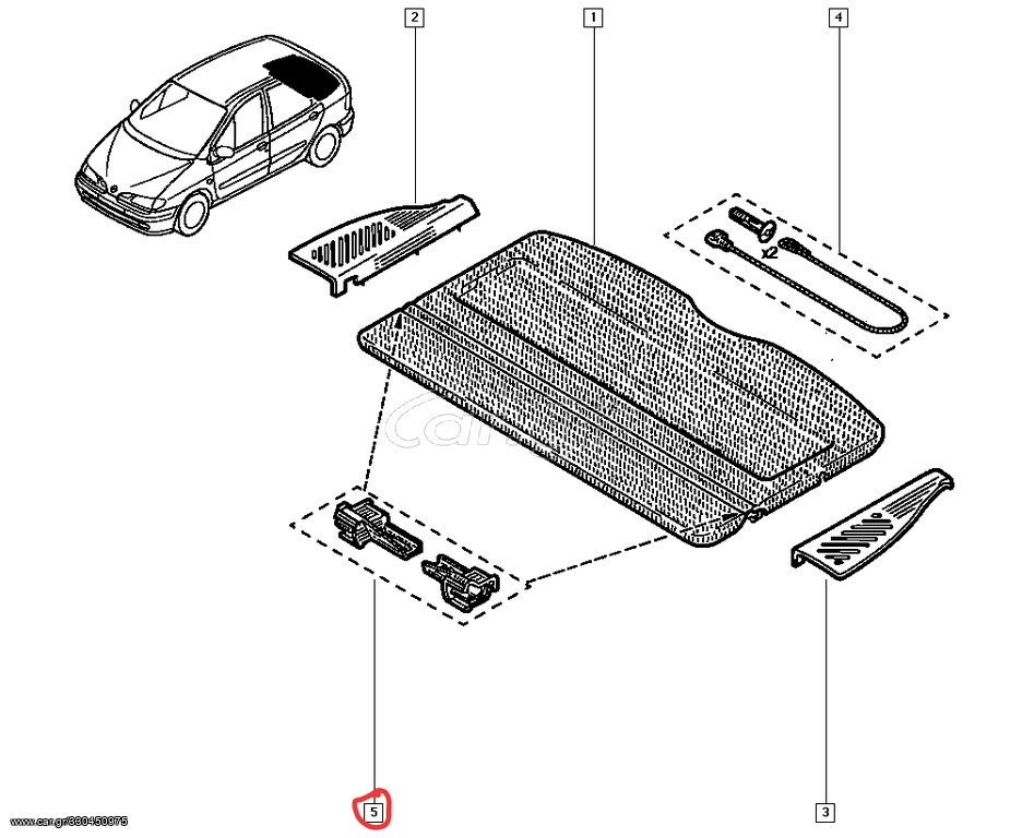 ΒΑΣΗ-ΣΤΗΡΙΓΜΑ ΕΤΑΖΕΡΑΣ RENAULT SCENIC