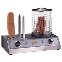 Μηχανή παρασκευής HOT DOG με ατμό και τρεις πύρους για ψωμάκια Johny Ελληνικής Κατασκευής