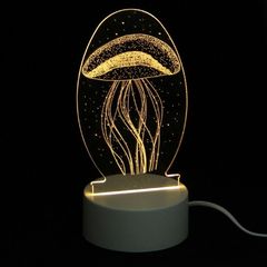 Creative 3D LED Επιτραπέζιο Φωτιστικό LED Μέδουσα 3D φωτιζόμενο με διακόπτη ΟΕΜ