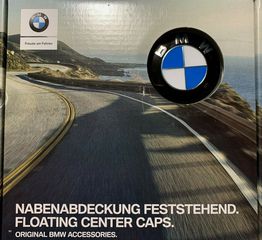 Περιστρεφόμενα καπάκια ζάντας 56 mm - BMW Floating Center Caps - Γνήσια / Genuine - (36122455268)