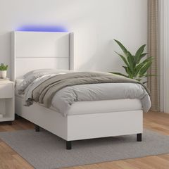 ΚΡΕΒΑΤΙ BOXSPRING ΜΕ ΣΤΡΩΜΑ & LED ΛΕΥΚΟ 80X200 ΕΚ. ΣΥΝΘ. ΔΕΡΜΑ 3139290