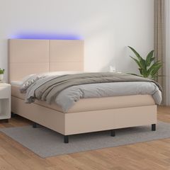 ΚΡΕΒΑΤΙ BOXSPRING ΣΤΡΩΜΑ&LED; ΚΑΠΟΥΤΣΙΝΟ 140X190 ΕΚ. ΣΥΝΘ. ΔΕΡΜΑ 3135824