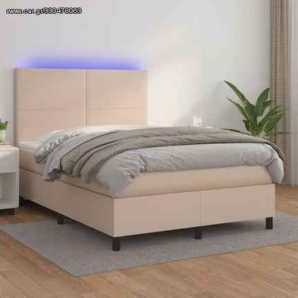 ΚΡΕΒΑΤΙ BOXSPRING ΣΤΡΩΜΑ&LED; ΚΑΠΟΥΤΣΙΝΟ 140X190 ΕΚ. ΣΥΝΘ. ΔΕΡΜΑ 3135824