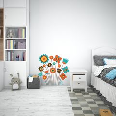 Αυτοκόλλητο τοίχου - Λουλουδάκια-95cm x 95cm
