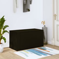 Παπουτσοθήκη Επιτοίχια Μαύρη 70x35x38 εκ. Επεξεργασμένο Ξύλο 821013