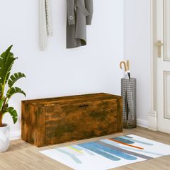 Παπουτσοθήκη Επιτοίχια Καπνιστή Δρυς 100x35x38 εκ. Επεξ. Ξύλο 821025
