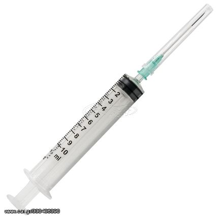 Med s σύριγγα μιας χρήσης 10 ml 21G