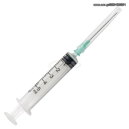 Med s σύριγγα μιας χρήσης 5ml 21G