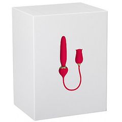 Silicone clit suction Rose with thrusting Wand vibrator-thumb-6