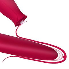 Silicone clit suction Rose with thrusting Wand vibrator-thumb-1