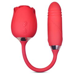 Double Pleasure suction Rose with thrusting bullet 38 cm-thumb-3