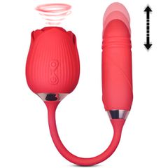 Double Pleasure suction Rose with thrusting bullet 38 cm-thumb-10