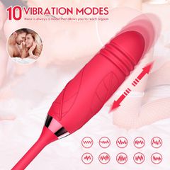 Double Pleasure suction Rose with thrusting bullet 38 cm-thumb-13
