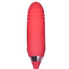 Double Pleasure suction Rose with thrusting bullet 38 cm-thumb-7