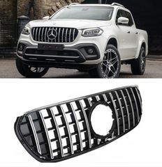 ΜΑΣΚΑ ΕΜΠΡΟΣ Mercedes X-Class grille GT R Panamericana chrome