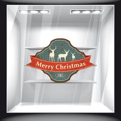 Αυτοκόλλητο Βιτρίνας - Χριστουγεννιάτικο 49-110cm x 85cm