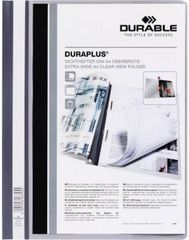 Ντοσιέ με έλασμα Durable 2579 πλαστικό με θήκη στο εξώφυλλο γκρι