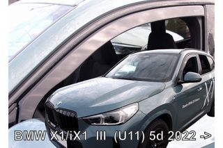 ΑΝΕΜΟΘΡΑΥΣΤΕΣ ΓΙΑ BMW X1 (U11) /iX1 5D 2022+  ΣΕΤ ΑΥΤΟΚΙΝΗΤΟΥ ΑΠΟ ΕΥΚΑΜΠΤΟ ΦΙΜΕ ΠΛΑΣΤΙΚΟ HEKO - 4 ΤΕΜ.