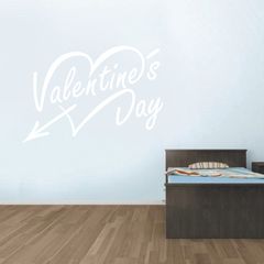 Αυτοκόλλητο Τοίχου - Valentine's day 2 ΧΡΩΜΑ ΑΣΠΡΟ-90cm x 60cm