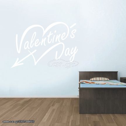 Αυτοκόλλητο Τοίχου - Valentine's day 2 ΧΡΩΜΑ ΑΣΠΡΟ-90cm x 60cm