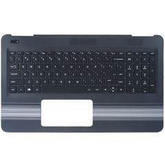 Πληκτρολόγιο Laptop Keyboard για HP Pavilion 15-aw006nv 856026-001 856028-001 856029-001 856033-001 856034-001 US Palmrest With Keyboard Black & White Stripes Without Touchpad Black ( Κωδ.40354USTOPCA