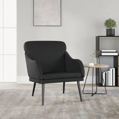 Πολυθρόνα Μαύρη 63 x 76 x 80 εκ. από Συνθετικό Δέρμα 351424