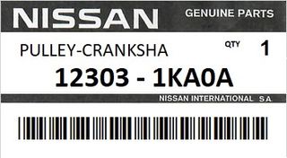 Τροχαλία μηχανής NISSAN QASHQAI J11 JUKE F15 ENGINE HR16DE #123031KA0A