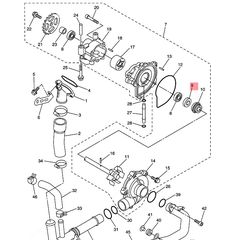 Τσιμούχα Αντλίας Νερού Yamaha FZ8-SA (1BD) 2011-2015 931021237200