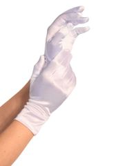 Γάντια άσπρα σατέν Wrist