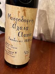Συλλεκτικό  Κρασί αχαια clauss Μαυροδάφνη έτος 1883