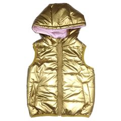 Joyce Zipper Vest Jacket 2293408 Gold