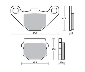 ΤΑΚΑΚΙΑ SBS 102HM SFA83/2 SCOOTER 50-124CCM,TARGET125i (RR)