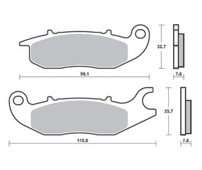 ΤΑΚΑΚΙΑ SBS 180HM FA375 SCOOTER 50-124CCM,ANF125INNOVA (FR)