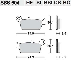ΤΑΚΑΚΙΑ SBS 604HF FA131 STD FR/RR