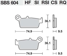ΤΑΚΑΚΙΑ SBS 604SI FA131 MX ATV